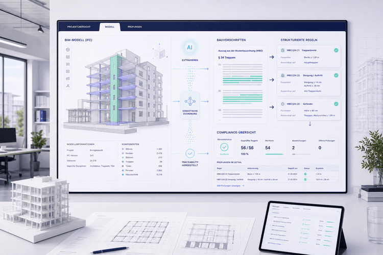 Bauvorschriften mit LLMs in prüfbare BIM-Regeln übersetzen