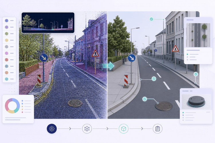 Scan-to-BIM für Straßenbestand: Von der Punktwolke zum prüfbaren Digital Twin