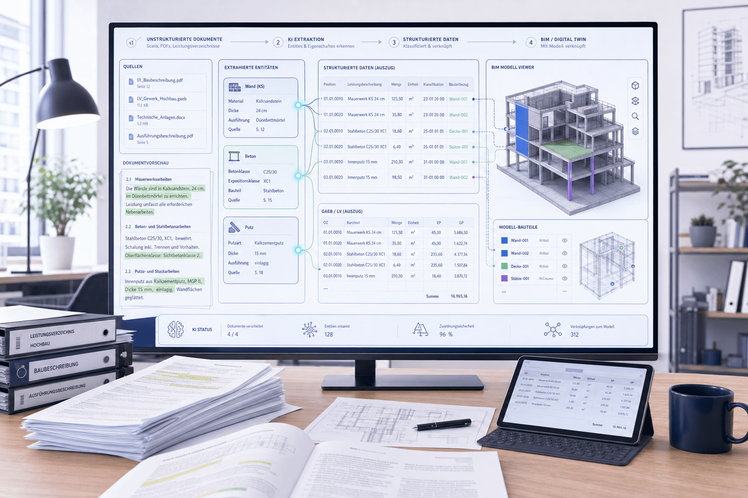 Von Textwüste zu BIM-Anforderung: Warum LV, AIA und Spezifikationen strukturiert werden müssen